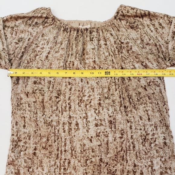 MICHAEL Michael Kors Babydoll Dress Short Sleeve Tan Animal Print - Picture 5 of 9